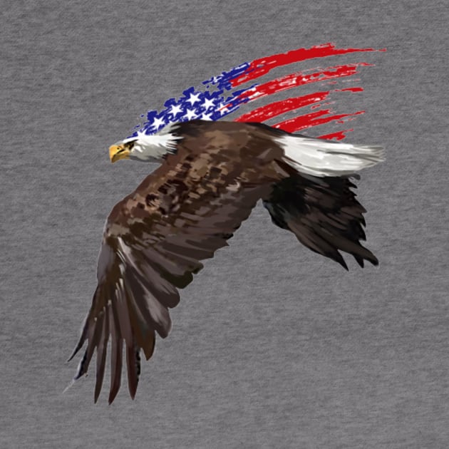 Flying American Eagle by Graffix